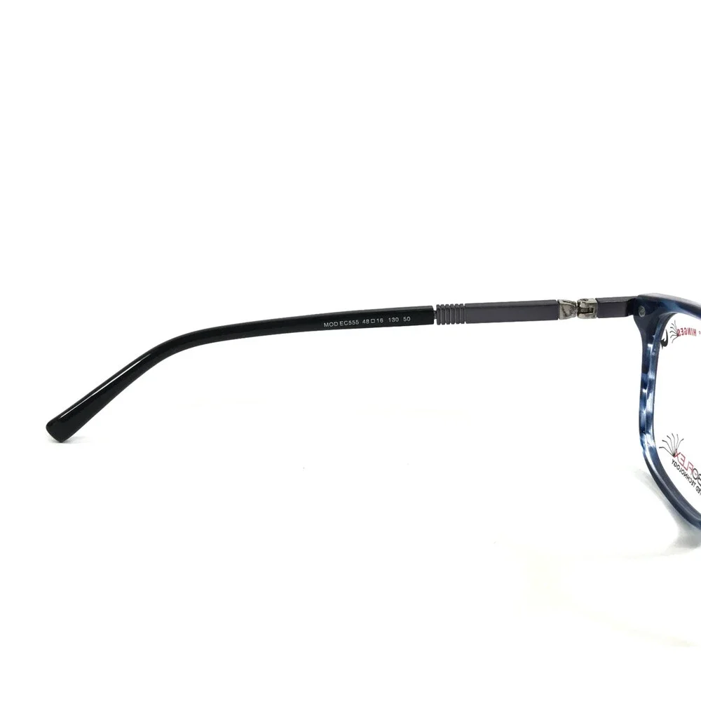 Turboflex Eyeglasses Frames MOD EC555 50 Blue Gray Striped Black 48-16-130